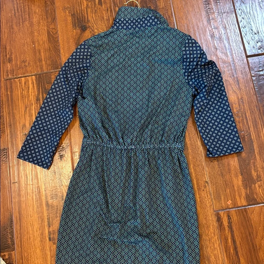 Gretchen Scott twist and shout Elegant Navy Patterned Dress NWT S